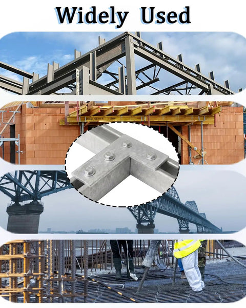 Heavy Duty Hot Dipped Galvanized Flat L Shaped Fitting Six Pack with Four Holes for One And Five Eighths Inch Strut Channel
