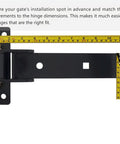 Beefy Heavy Duty Gate Hinges 13 Inch Strap Hinges With Ball Bearings For Smooth Swing 900 Lbs Per Pair Carbon Steel detail