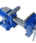 5 Inch Multi Function Vise With Anvil Blue Bench Vise Built Tough Heavy Duty Tool 360 Degree Swivel Base Durable Iron Construction