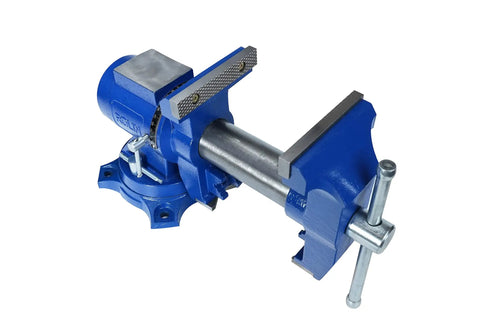5 Inch Multi Function Vise With Anvil Blue Bench Vise Built Tough Heavy Duty Tool 360 Degree Swivel Base Durable Iron Construction