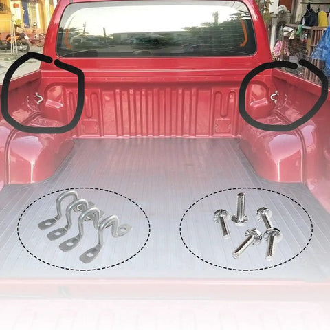 Toyota Tundra 4 Piece Heavy Duty Truck Bed Tie Down Anchors Hooks Kit For SX Package Cargo Mounting Brackets in truck bed