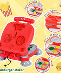 3 In 1 Color Dough Kitchen Creations Set With Ice Cream Maker Spaghetti And Burger Tools Art Craft Food Modeling Toy