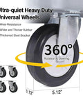 Heavy Duty Powered Platform Cart With 661 Lb Capacity, 800W Motor, And 15.5 Mile Range, Flatbed Hand Truck For Warehouse Sorting, Stocking And Picking, A Real Workhorse That Slashes Fatigue And Boosts Picking Efficiency By Up To 40 Percent. swivel caster wheel with 5.12-inch rubber tire and steel bracket, 360° rotation