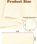 Undyed 100 Percent Cotton Muslin Fabric By The Yard 63 Inch Wide Medium Weight Beige Calico shown with dimensions for sewing.