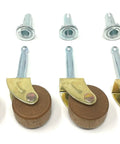 1 1/4 Inch Hardwood Furniture Casters Pack Of 4 For Vintage And Antique Pieces Ideal Replacement For Hoosier Cabinets Dining Tables And Chairs Perfect For Restoration And Easy Rolling Upgrade.