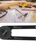 0 To 360 Degree Woodworking Protractor Aluminum Alloy Angle Finder Non Electronic Display Precision Machined Measuring Tool