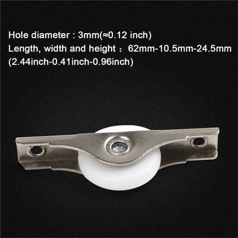 4 Pack 25Mm Sliding Door Rollers Nylon Caster Wheels Pulley Runners Silky Smooth Operation For Cabinet Wardrobe Window Furniture Hardware Easy Swap In Heavy Duty 20Kg Load Bearing Fix That Works