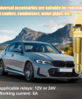 Universal Engine Cooling Fan Temperature Sensor Switch One Eighth NPT Thread 180 Fahrenheit On 165 Fahrenheit Off For Cars And Trucks Keeps Your Ride Cool And Radiator Safe, brass 1/8 NPT sensor switch for car cooling systems