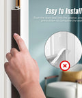 Slap On This Foolproof Door Weather Stripping To Kick Chilly Drafts To The Curb Featuring A Tight V Shaped Kerf Seal That Blocks Light Noise And Wind While Keeping Your Cozy Home Insulation Secure For 26 FT In Brown being installed on a door frame.