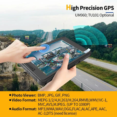 Hardcore Rugged Android 11 Tablet With 8GB Ram And 256GB Storage, Industrial Handheld Pc For Warehouse And Field Work, Designed To Crush Any Job And Snag Barcodes Fast, showing GPS functionality.