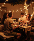 G40 Replacement Light Bulbs 120V 5W Warm White E12 Candelabra Base Dimmable Clear Glass Globe Edison Style 25 Pack illuminating outdoor dinner
