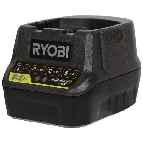 18V ONE+ Battery Charger For P118B Lithium-Ion Batteries, compact OEM replacement, side view with indicator lights
