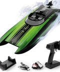 Sick High Speed RC Boat For Adults 20MPH Remote Control Boat For Pools And Lakes Dual Battery Pack With Reverse Function Durable 7955 Green Toy Speedboat For Water Adventures with accessories