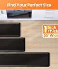 One Inch Thick Kitchen Mat For Floor And Standing Desk Non Slip Waterproof Anti Fatigue Rug For Kitchen Sink And Office sizes 20x32, 20x39, 20x72