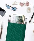 Ultramarine Green Bubble Mailers Set 6x10 Inch 25 Pack Self Sealing Padded Mailing Envelopes with assorted items around
