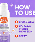 20 Percent Picaridin Insect Repellent Aerosol Fragrance Free Formula Delivers Long Lasting Mosquito Tick And Fly Protection Without DEET How to use instructions with can