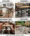 Game Change Your Wobbly Floors With These Heavy Duty Furniture Leveling Feet Adjustment Screws Rock Solid Stub Legs Black Metal Screw Mounts One Inch Base 12 Kit for office desk and restaurant table stability.
