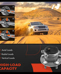 Two Rear Wheel Bearing And Hub Assembly For Mazda 3 2014 2018 And 3 Sport 2014 2018 With 5 Lug Pattern heavy duty wheel bearing hub assembly showing high-load capacity features.