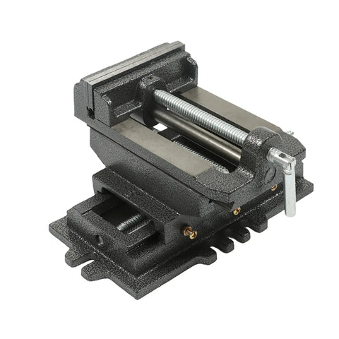 Cross Slide Drill Press Vise With X And Y Movement, durable heavy duty cast iron clamp for precision milling, side view