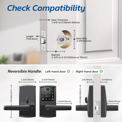 Heavy Duty Keypad Smart Door Lock With Fingerprint Keyless Entry And Digital Deadbolt Alternative For Front Doors In Matte Black Aluminum Build With No Sweat Setup For Top Tier Home Security Upgrades