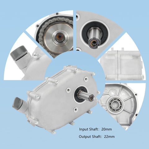 2 To 1 Gear Reduction Box With Clutch For Honda GX160 GX200 Five Point Five HP Engine Built Tough With Aluminum Alloy And Cast Iron