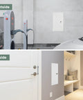 Bulletproof Lockable Metal Access Panel For Drywall 6X12 Inch in various interior settings for plumbing and crawl space access.