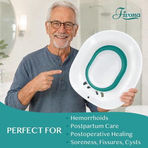 Super Comfy Foldable Sitz Bath Insert For Postpartum Recovery And Hemorrhoid Relief With Heat Resistant Epsom Salt Soak Basin Universal Toilet Fit And Quick Dry Design For Daily Use