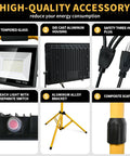 LED Light Work Stand With 21000LM Portable Job Site Lighting For Construction And Garage Workshops Retractable Tripod Parts