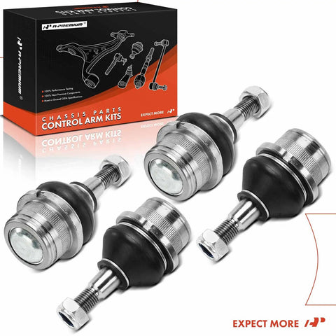 Front Upper And Lower Ball Joint Kit Forged Steel For Classic Volkswagen Beetle 1969 To 1977 And Karmann Ghia 1965 To 1974 Replacement To Tighten Loose Steering And Quiet Clunky Noises, four joints