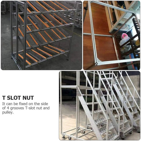 Four Pack Beefy Aluminum T Slot Profile 150mm Rails For DIY CNC, 3D Printer Frames, Workbenches And Industrial Framing Systems, Heavy Duty, Smooth Finish, Durable And Versatile For Quick, Easy Assembly, aluminum frame rack