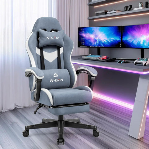 Gamer Grade Ergonomic Gaming Chair With Back Support For Marathon Sessions, Recline Function in modern setup