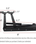 Folding Lift Top Table Mechanism Hardware Set With Gas Hydraulic Support, dimensions labeled on black steel components.