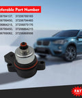 Air Suspension Compressor Solenoid Valve Kit For BMW 5 Series F07 Grand Tourismo F11 Touring And 7 Series F02 F01 F04 F07 F11 F15 G32 2010 To 2017 Replacement Pump Upgraded Beefed Up Performance, showing component and car in background
