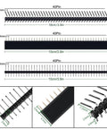 40 pin 2.54mm header connectors from All In One PCB Prototyping Kit With 31 Double Sided Boards In Five Sizes, 140 Jumper Wires
