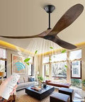 52 Inch Outdoor Ceiling Fan With Remote No Light Farmhouse Style For Patio Porch Gazebo Damp Rated 3 Blade Large Airflow
