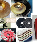 Half Inch Diamond Half Bullnose Router Bit With One And Three Eighths Inch Core Bit Hole Saw And Polishing Pad