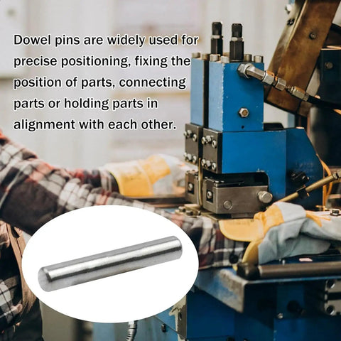 Heavy Duty 304 Stainless Steel Dowel Pins 50 Pack Snug Alignment Cylindrical Locating Fasteners Rust Resistant Workhorse For Woodworking Metal Jigs And Home Projects in a workshop setting.