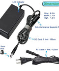 Power Supply Adapter 24V 2.5A DC Regulated Transformer Charger Plug-And-Play with AC and DC cables and plug heads