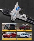 Power Steering Rack And Pinion Assembly Replacement Fits 2000 Through 2011 Impala LaCrosse Century Regal Monte Carlo Drop In Easy Install Plug And Play Complete Steering Rack displayed with car types.