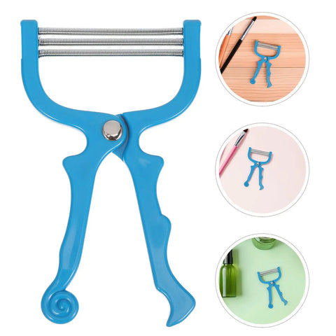 4 Piece Manual Facial Hair Remover Set With Spring Threading Tool For Women Portable Metal Hair Remover With Stainless Steel Springs And ABS Handle For No Fuss Gentle Painless Skin On Face Neck And Chin Travel Friendly, blue