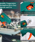 80W Soldering Gun Kit With Adjustable 180 To 520 C Temperature, LED Digital Display in use on circuit board