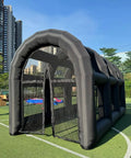 Portable Batting And Pitching Cage Tent For Baseball And Softball Practice, 20 ft x 10 ft x 10.5 ft, set up on field