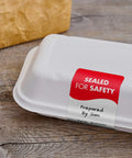 Tamper-Evident 2x4 Writable Delivery Labels Roll of 500 With Aggressive No-Nonsense Adhesive and Security Slits FDA Compliant on food package