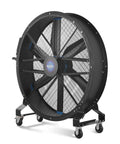 Kick Heat To The Curb With This 59 Inch Portable Industrial Fan featuring a durable black frame and wheels for easy mobility.