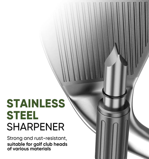 Rad Golf Club Grooves Sharpener and Cleaner Tool for Wedges and Irons Keeps Spin Crisp Removes Mud and Grass Debris Sweet Golf Gift for Guys With Dope Bag Accessory Gadgets to Upgrade Your Game In Grey
