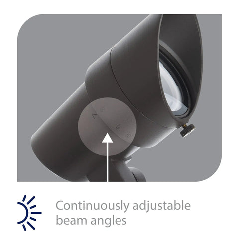 Outdoor Backyard Landscape Lighting LED 12V Medium Size Accent Light With Adjustable Beam Angle and Brightness Control close-up