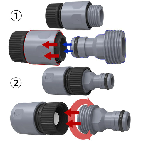 12 Piece 3/4 Inch Garden Hose Quick Connectors Kit With Male And Female Adapters For Fast Leak Free Setup Universal Fit