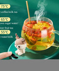 Smart Coffee Mug Warmer Set It And Forget It Design Automatic Gravity Detection Touch Controls Three Heat Levels Desk Beverage Heater, hot tea with flowers.