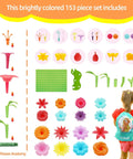 153-piece set includes flower parts, insect pegs, and backpack. Flower Garden Building Toy With Insect Pegs 153 Piece STEM Stacking Pretend Play Set For Preschoolers And Kindergartners Kid Friendly Educational Activity That Boosts Shapes Colors Counting Fine Motor Skills Creativity And Imaginative Play.