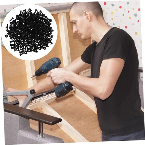 Bulk 170 Piece Steel Furniture Hardware Kit Rock Solid Screws And Nuts For Bed Frame Cabinet Assembly No Sweat Setup Heavy Duty Bolts in use.